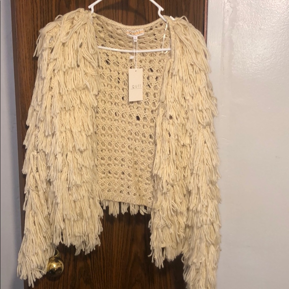 Super soft Fringe Sweater/ Jacket